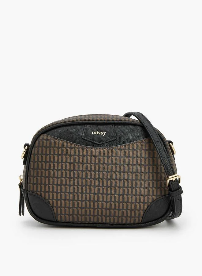 MISSY Monogram Print Crossbody Bag With Detachable Strap